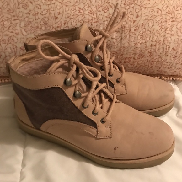 UGG Bethany Chukka Canvas Quartz Shoes Pink High Top Size 8.5 - Picture 5 of 8